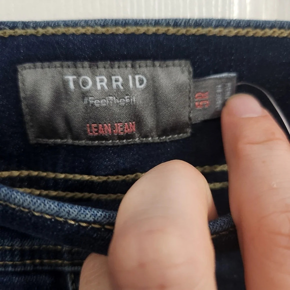NWT Torrid Lean Jean plus elastic waist stretch raw hem denim size 5R 5X - Picture 12 of 14